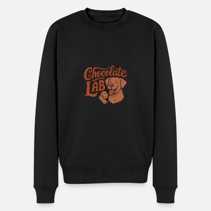 Schoko-Lab - Männer Premium Bio Pullover - Schwarz