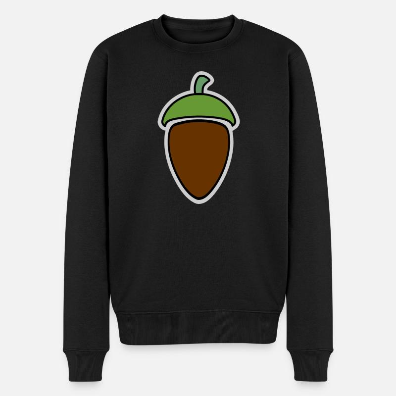 Eichel, eichel, #eichel - Männer Premium Bio Pullover - Schwarz
