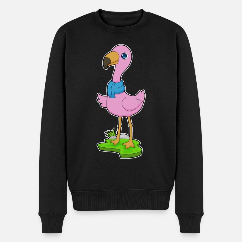 Écharpe flamant rose - Pull Premium bio Homme - noir