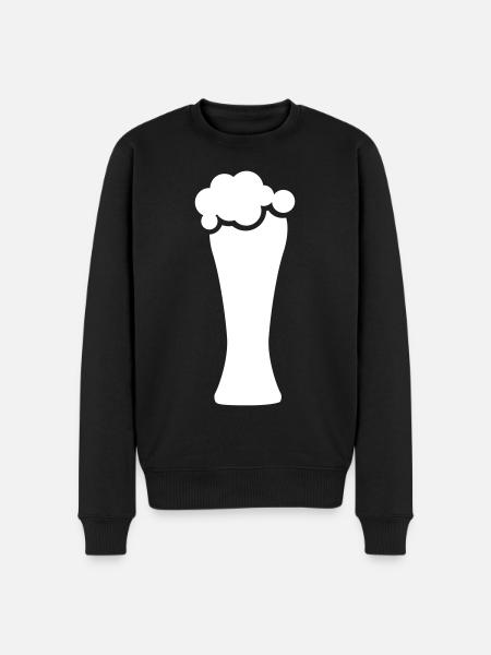 Bierglas Symbol - Männer Premium Bio Pullover - Schwarz