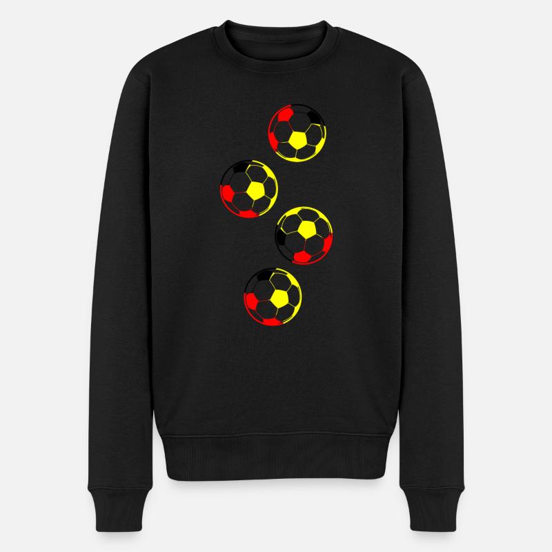 Fußball Soccer - Männer Premium Bio Pullover - Schwarz