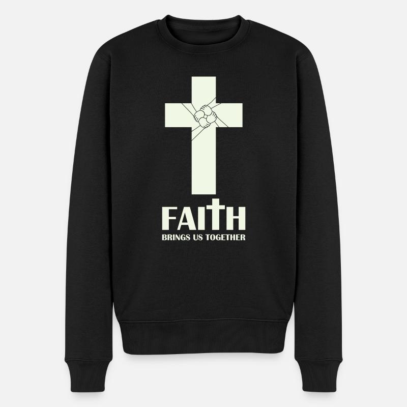 La foi nous rassemble - Pull Premium bio Homme - noir