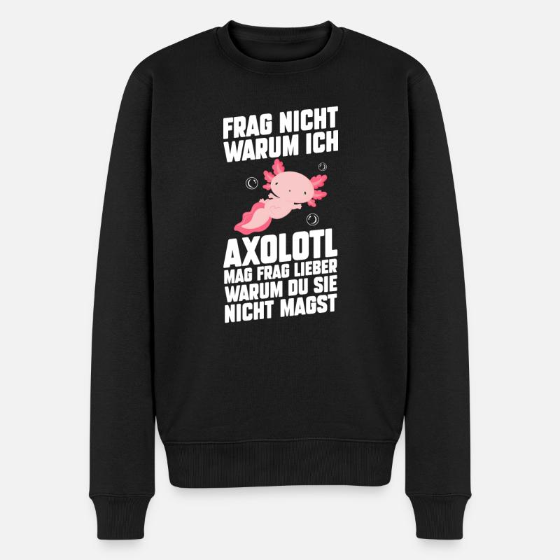 Axolotl - Pull Premium bio Homme - noir