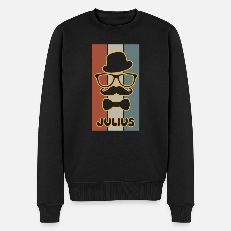 Name Julius - Männer Premium Bio Pullover - Schwarz