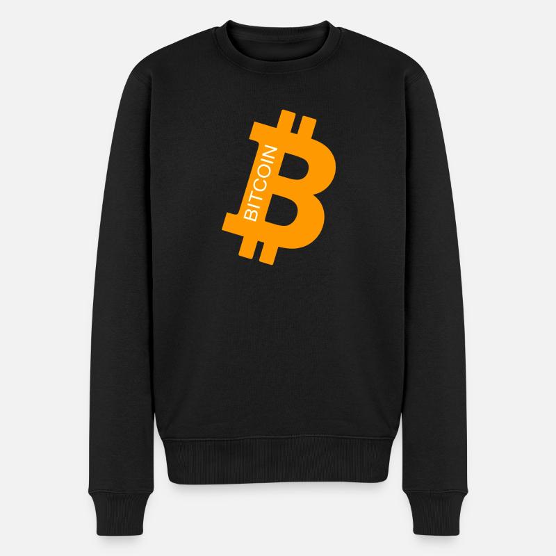 bit coin - Männer Premium Bio Pullover - Schwarz