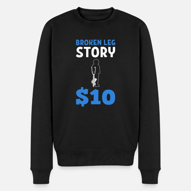 Jambe cassée - Pull Premium bio Homme - noir