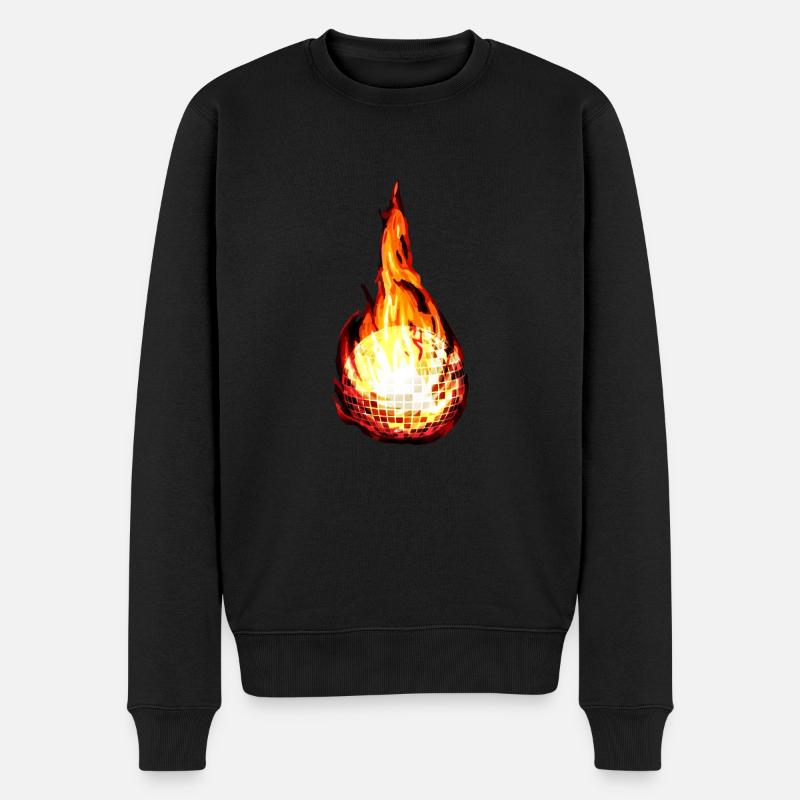 Feuerball Disco Kugel - Männer Premium Bio Pullover - Schwarz