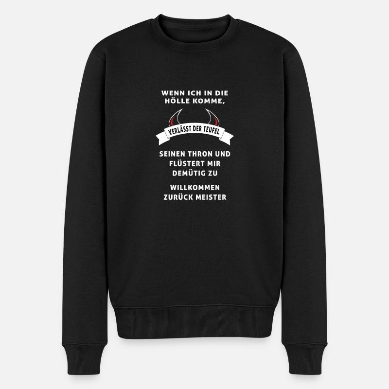 Teufel Meister - Männer Premium Bio Pullover - Schwarz