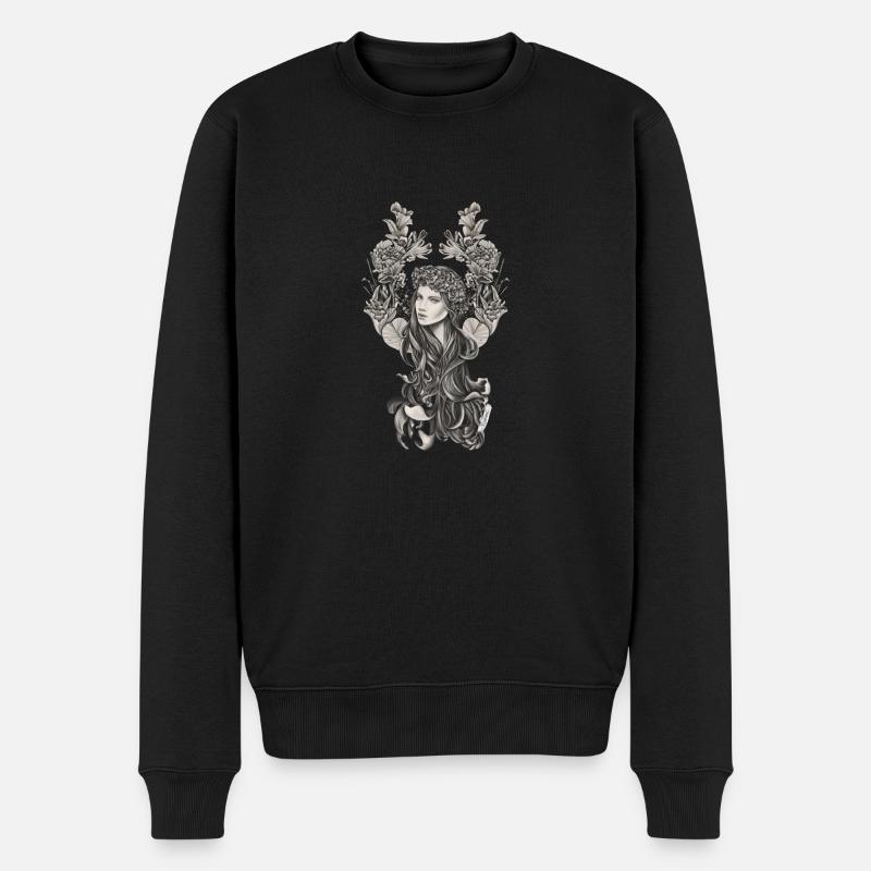 Jungfrau Sternzeichen - Männer Premium Bio Pullover - Schwarz