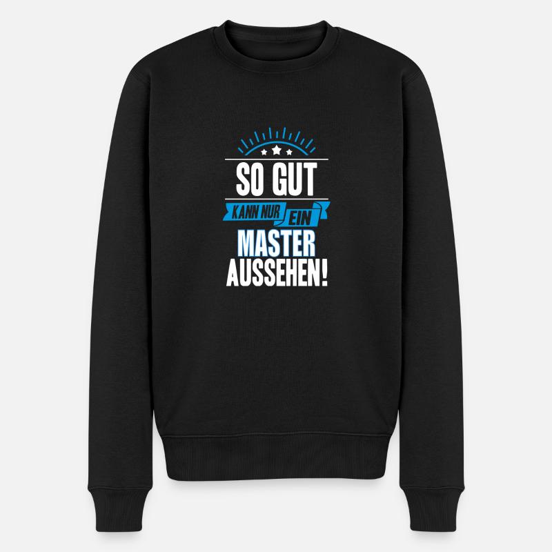 MASTER - Männer Premium Bio Pullover - Schwarz