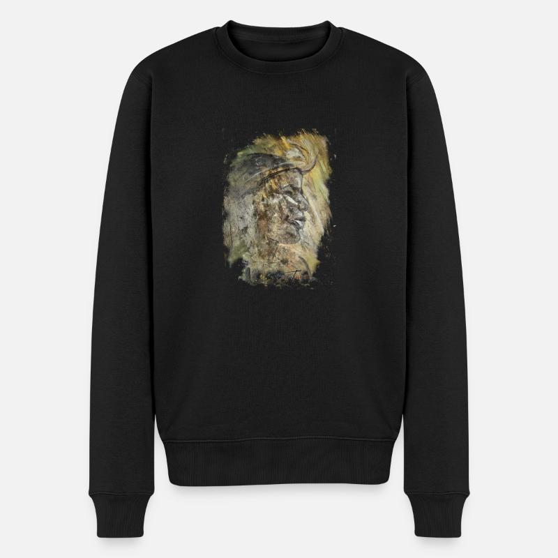 Afrika-Afrika - Männer Premium Bio Pullover - Schwarz