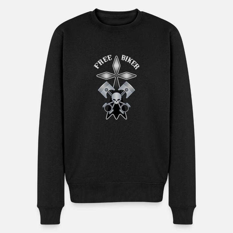 breizh Biker - Männer Premium Bio Pullover - Schwarz