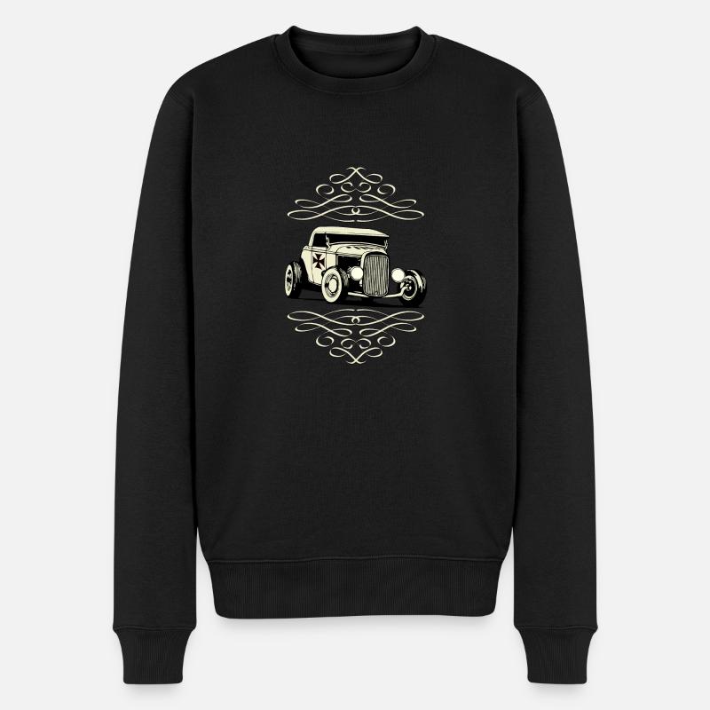 US Old Car - Pull Premium bio Homme - noir
