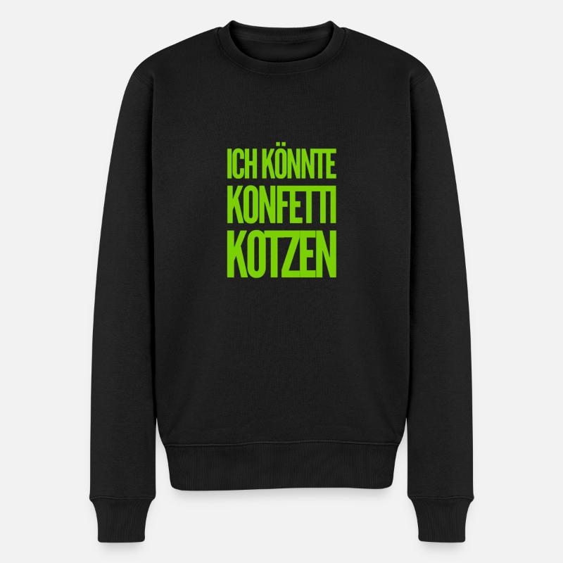 Fasching aus dem Mund - Männer Premium Bio Pullover - Schwarz