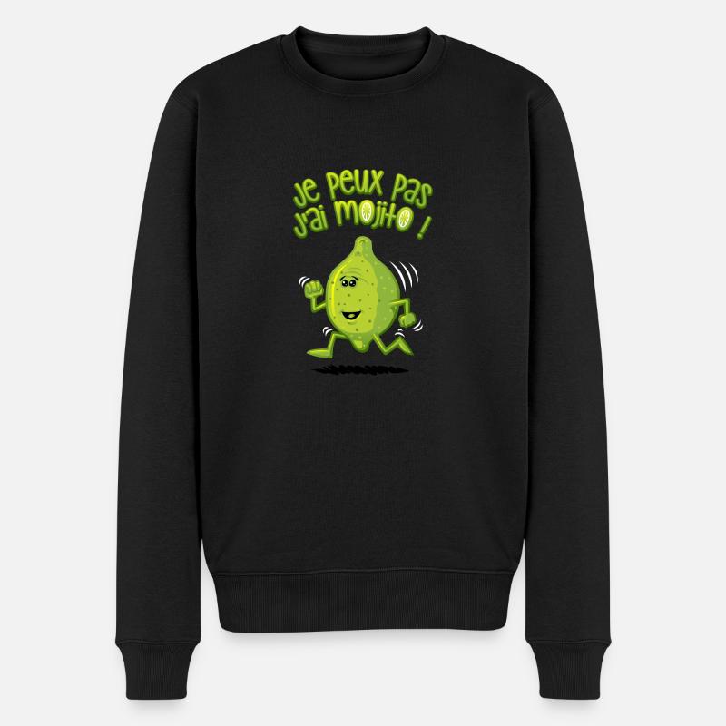 Ich habe mojito - Männer Premium Bio Pullover - Schwarz