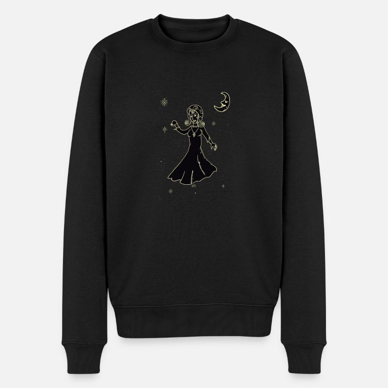 Wahrsagerin - Männer Premium Bio Pullover - Schwarz