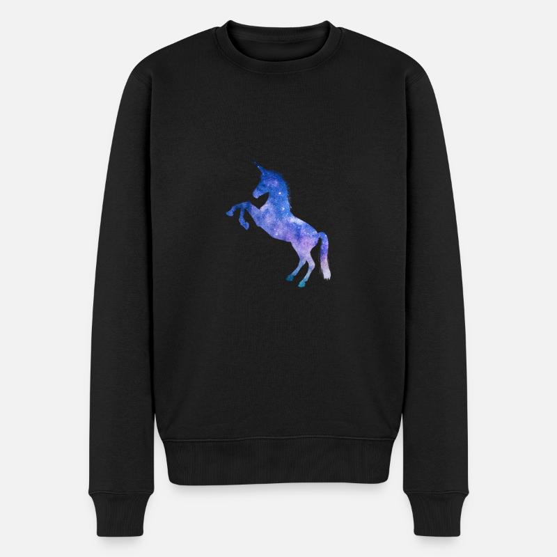 Licorne d’espace de galaxie - Pull Premium bio Homme - noir