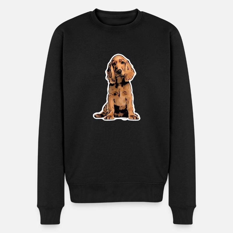 Cocker Spaniel Pet Design - Pull Premium bio Homme - noir