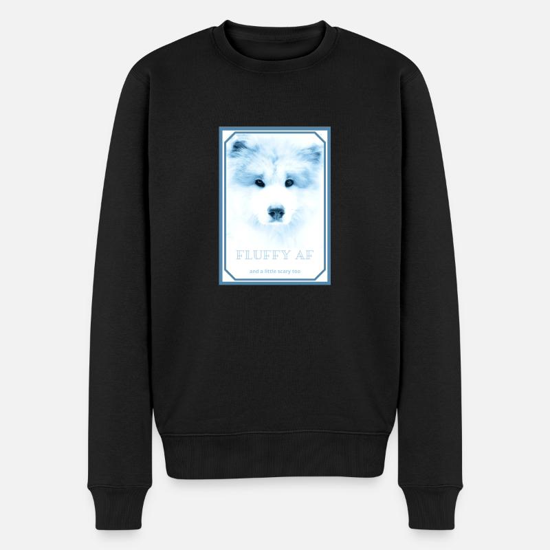 FLUFFY AF 1 - Männer Premium Bio Pullover - Schwarz