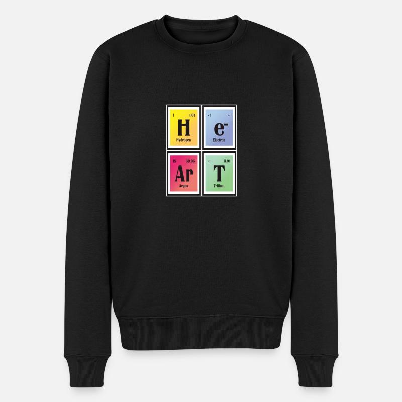 | cardiaque Tableau périodique des éléments - Pull Premium bio Homme - noir