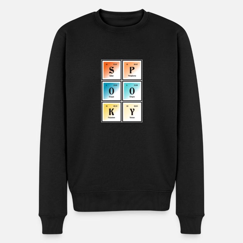 Gruselige | Periodensystem der Elemente - Männer Premium Bio Pullover - Schwarz