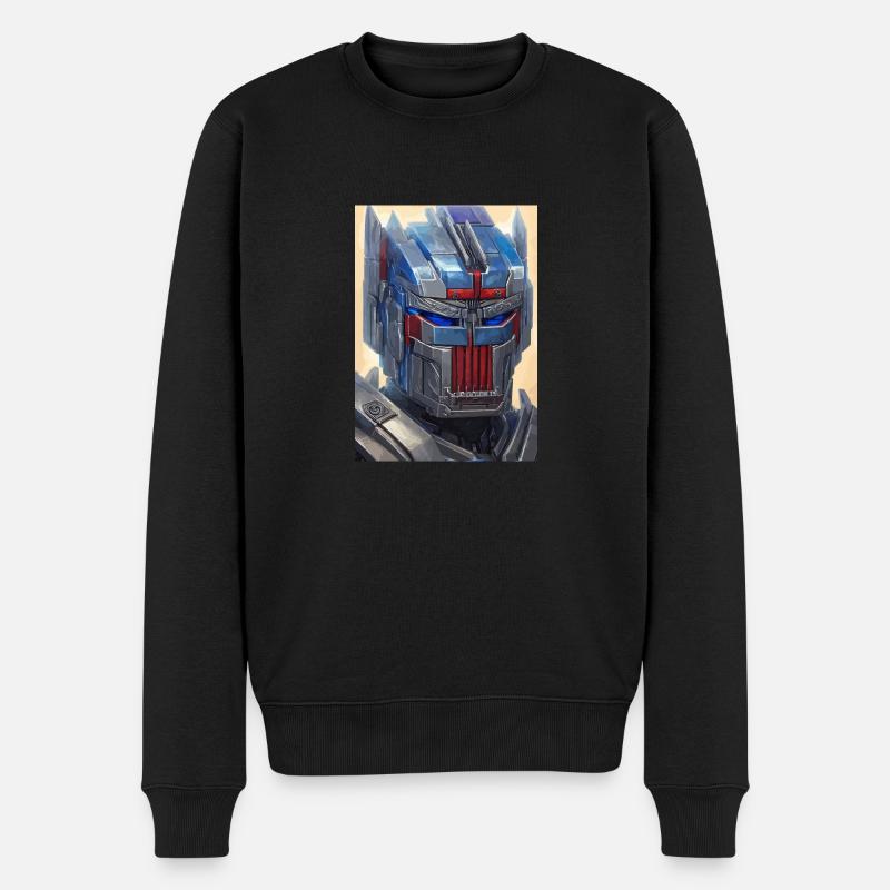 Roboter, Android, Cyborg, Science Fiction - Männer Premium Bio Pullover - Schwarz