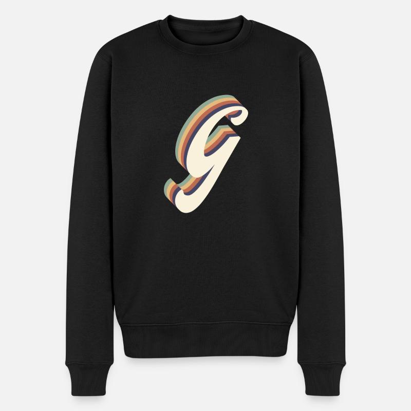lettre g - Pull Premium bio Homme - noir
