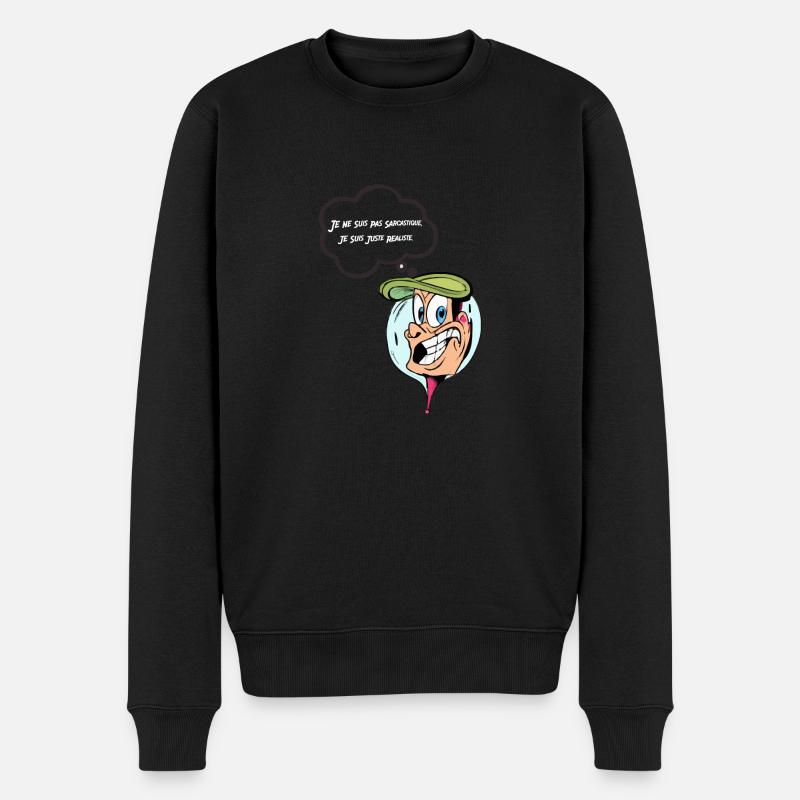 Je ne suis pas sarcastique - Pull Premium bio Homme - noir