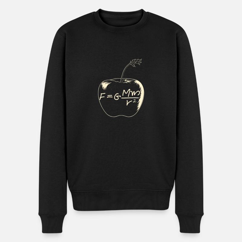 Newtons Apfel - Männer Premium Bio Pullover - Schwarz