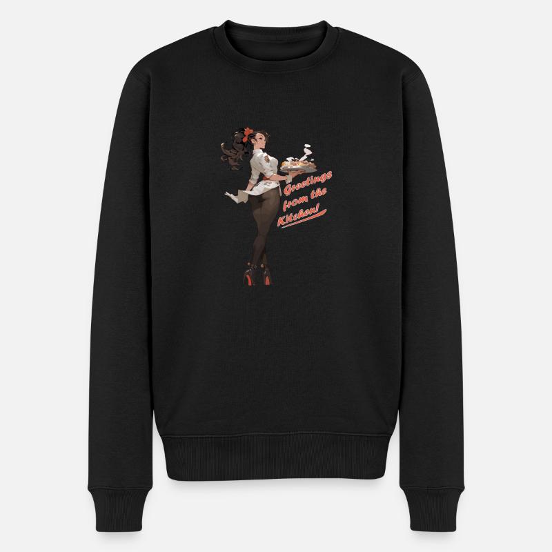 Greetings from the Kitchen - Männer Premium Bio Pullover - Schwarz