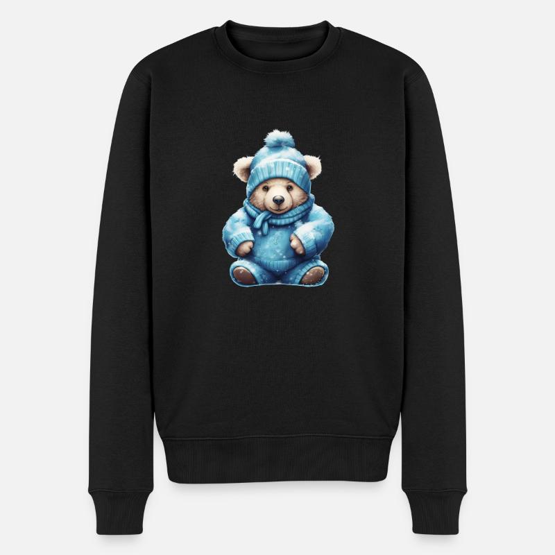 Teddy bleu 2 - Pull Premium bio Homme - noir