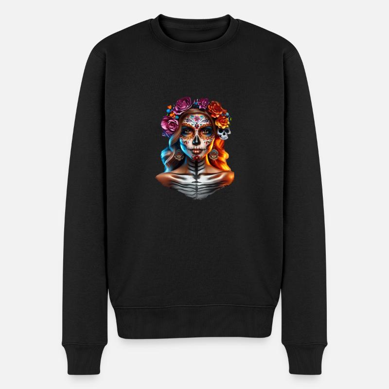 10 - Männer Premium Bio Pullover - Schwarz