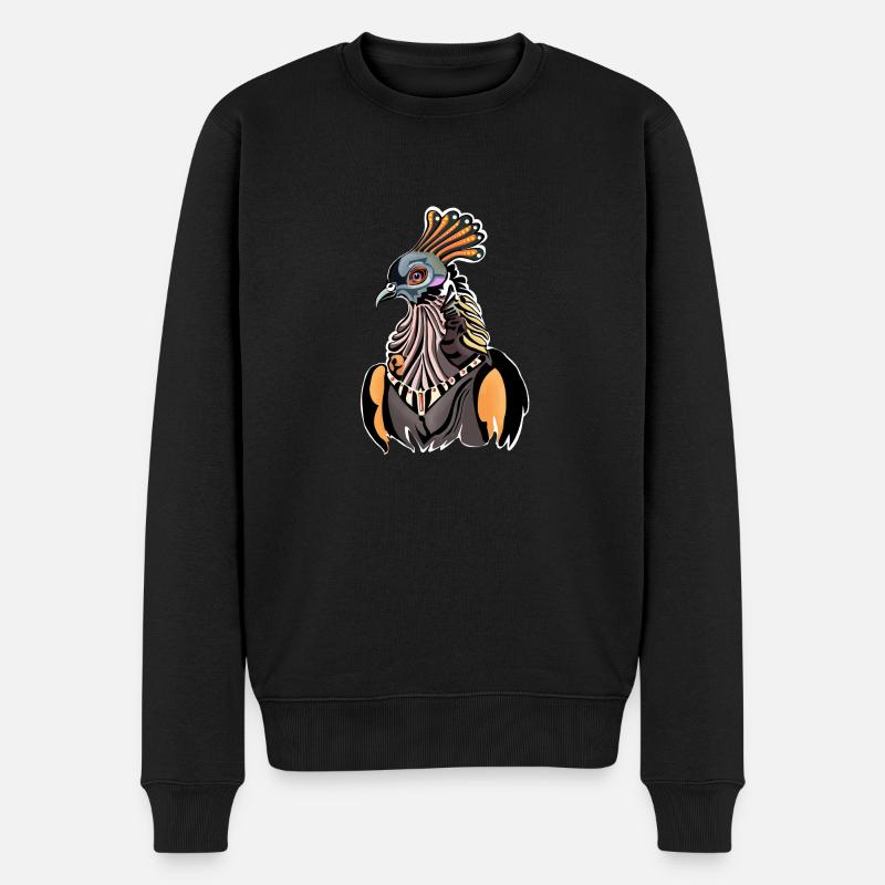 Königstaube - Männer Premium Bio Pullover - Schwarz