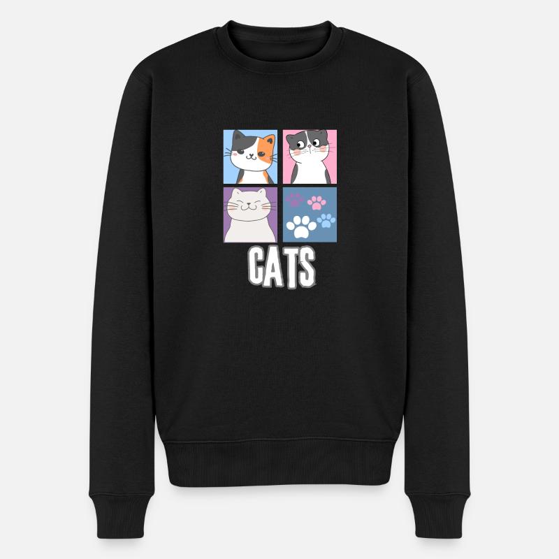 cats - Pull Premium bio Homme - noir