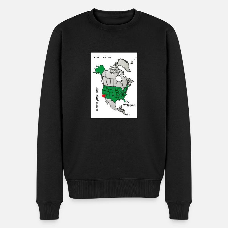 I´m from Los Angeles-Slogan - Männer Premium Bio Pullover - Schwarz
