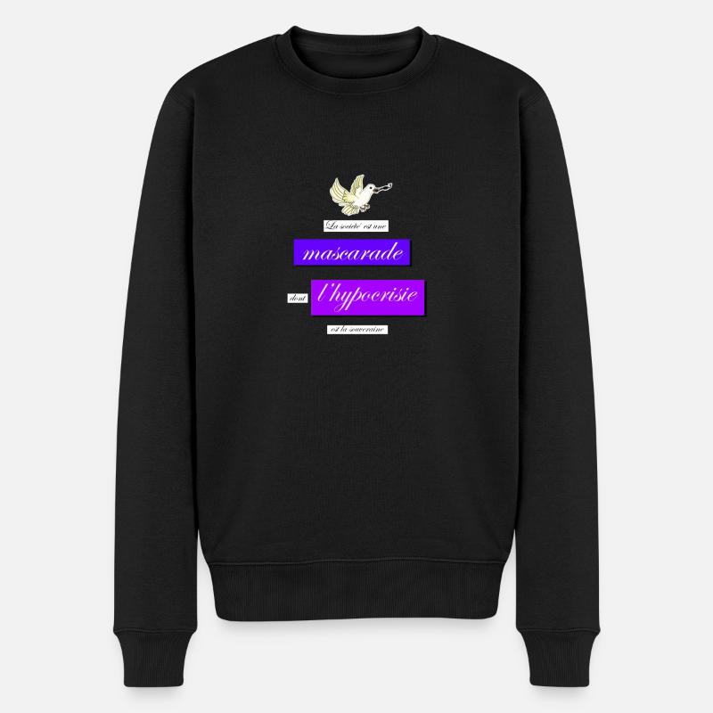 Heuchelei - Männer Premium Bio Pullover - Schwarz