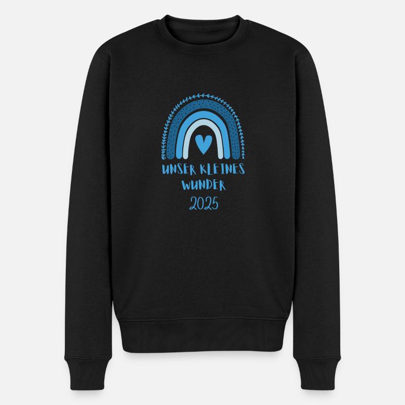 UNSER KLEINES WUNDER 2025 - Männer Premium Bio Pullover - Schwarz