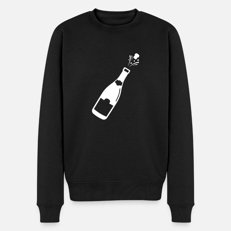 Bouteille de fête d’alcool - Pull Premium bio Homme - noir