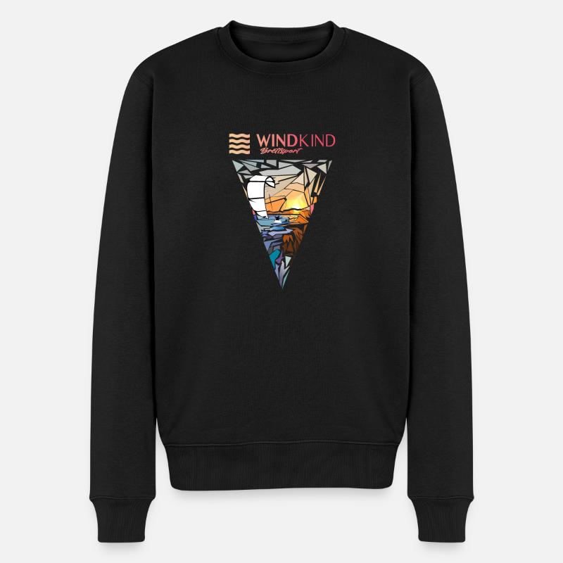 Kitesurfer - Männer Premium Bio Pullover - Schwarz