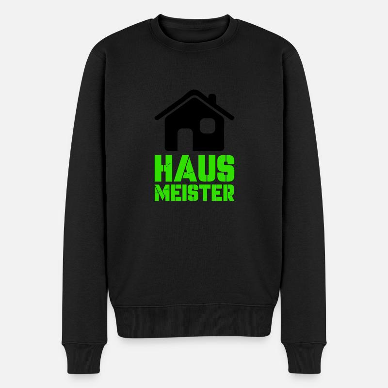 hausmeister 1 - Männer Premium Bio Pullover - Schwarz