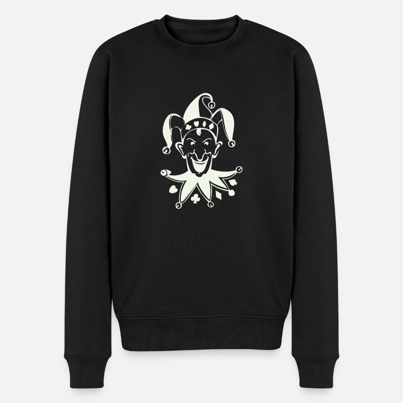 bad joker - Männer Premium Bio Pullover - Schwarz
