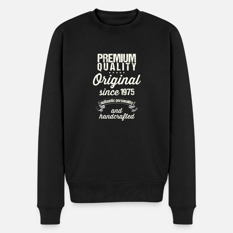 Jahrgang 1975 - Männer Premium Bio Pullover - Schwarz