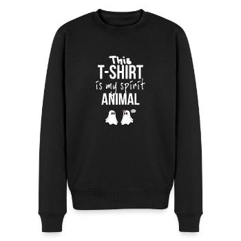 T-shirts avec des phrases amusantes - Fantasmitas 02 - Pull Premium bio Homme - noir - Devant - Nico (187cm)