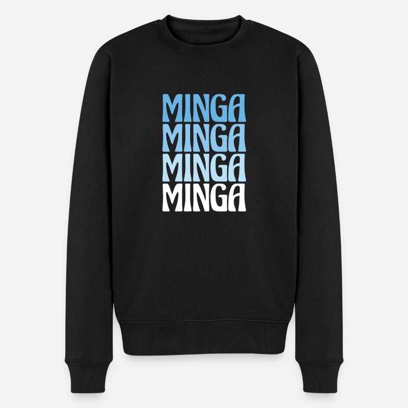 Minga Munich Dialect Gift - Men's Premium Organic Jumper - black