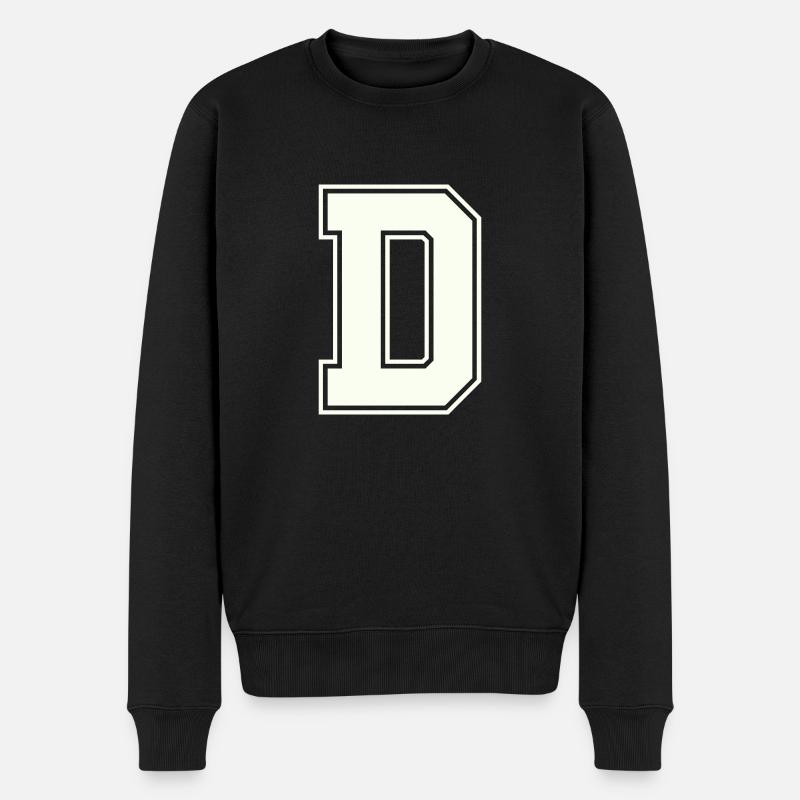 Lettre D - Pull Premium bio Homme - noir