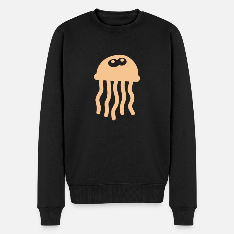 Qualli - Männer Premium Bio Pullover - Schwarz