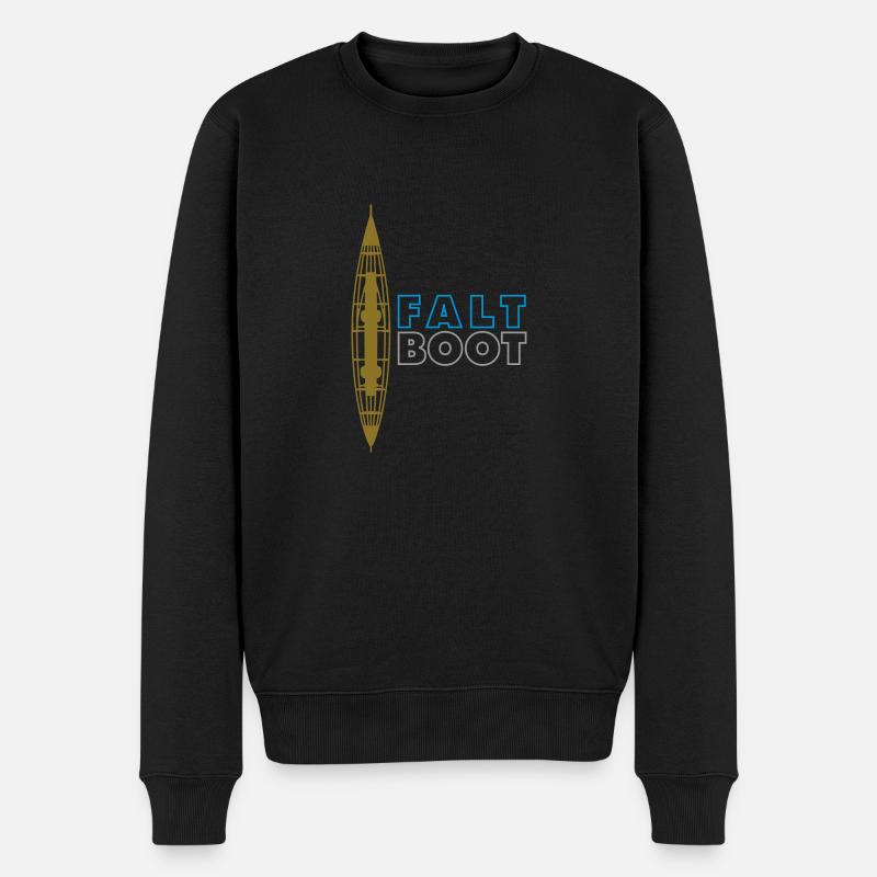 Faltboot - Männer Premium Bio Pullover - Schwarz