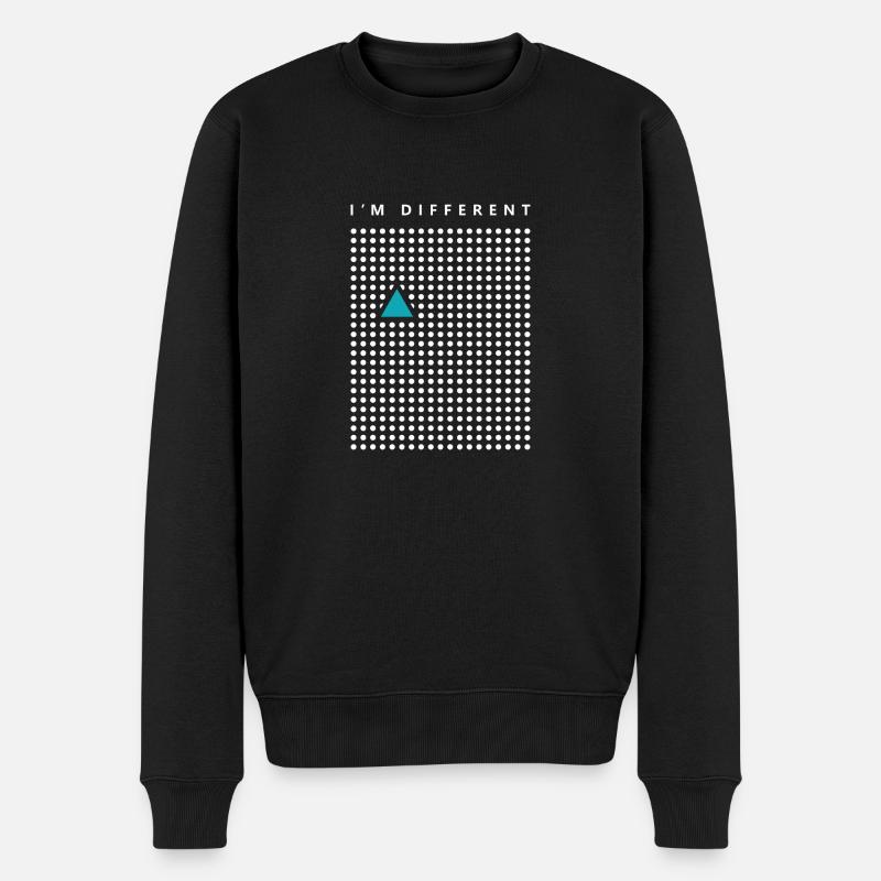 Anders stylish Dreieck - Männer Premium Bio Pullover - Schwarz