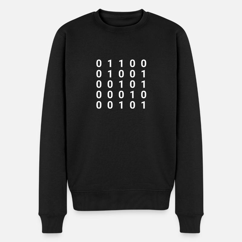 Liebe Binärcode Programmierer Informatik Geschenk - Männer Premium Bio Pullover - Schwarz