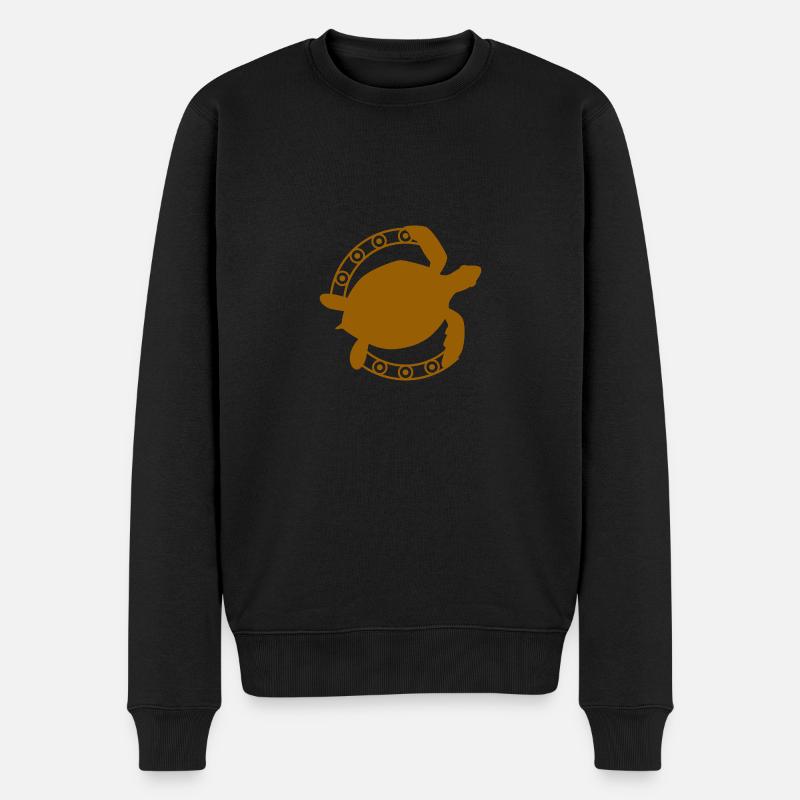 Schildkröte / Kriechtier - Reptilie - Männer Premium Bio Pullover - Schwarz